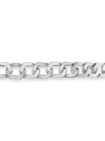 Curb Solid Gold Handmade Bracelet , 11mm, 6.5-10 Inch