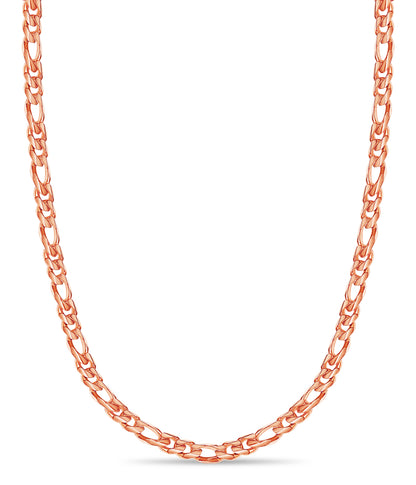 Figaro Solid Gold Handmade Necklace , 18mm, 16-30 Inch