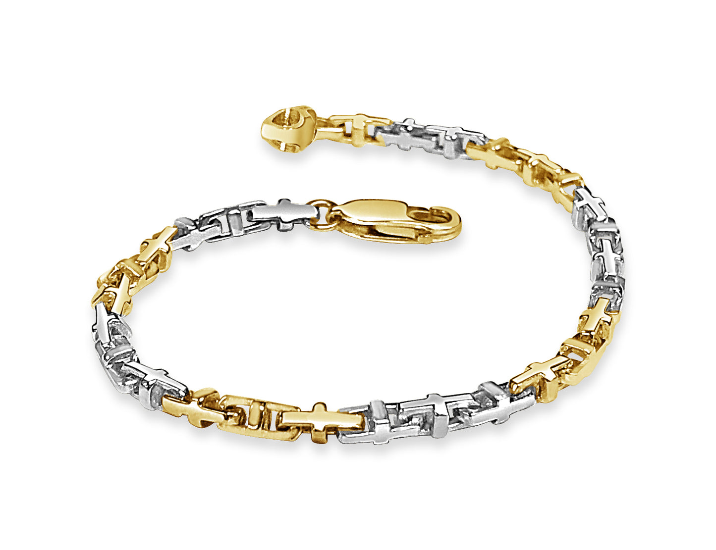 Anchor Mariner Solid Gold Handmade Bracelet , 3mm, 6.5-10 Inch