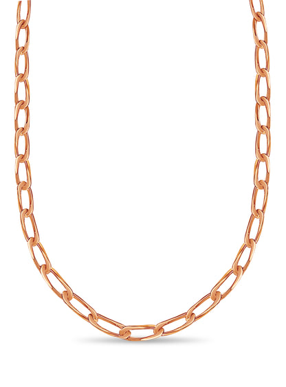 Flat Solid Gold Handmade Necklace , 9mm, 16-30 Inch