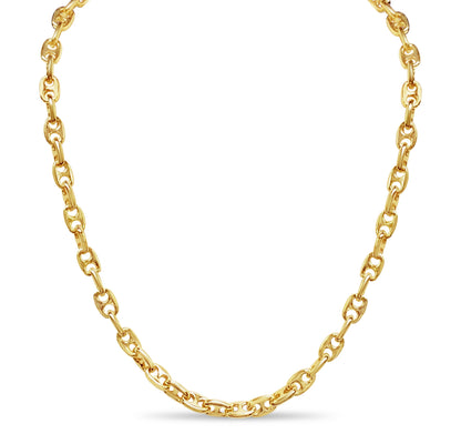 Anchor Mariner Solid Gold Handmade Necklace , 8mm, 16-30 Inch