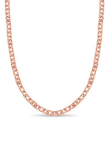 Curb Solid Gold Handmade Necklace , 11mm, 16-30 Inch