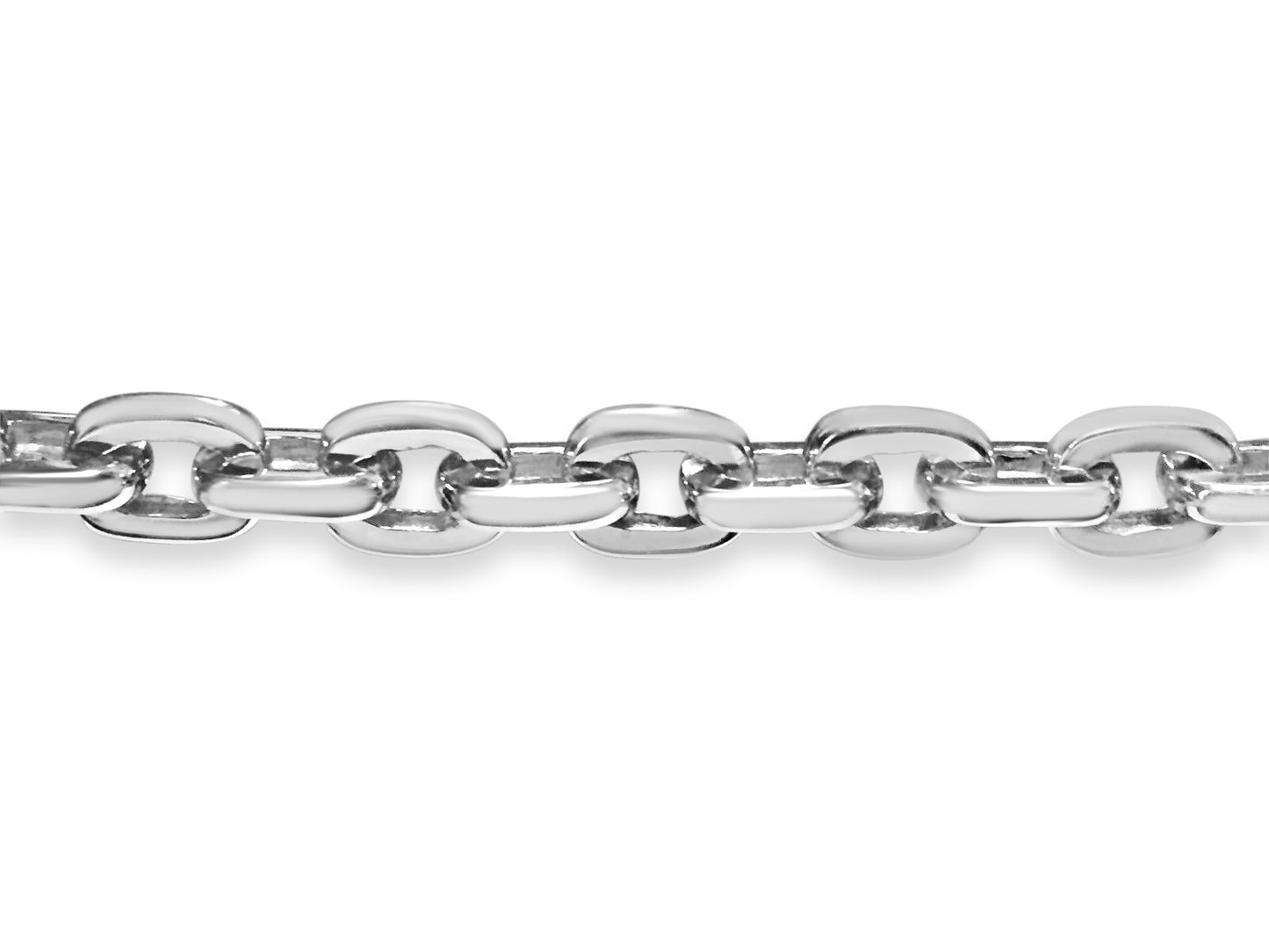 Fancy Rolo Solid Gold Handmade Bracelet , 8mm, 6.5-10 Inch