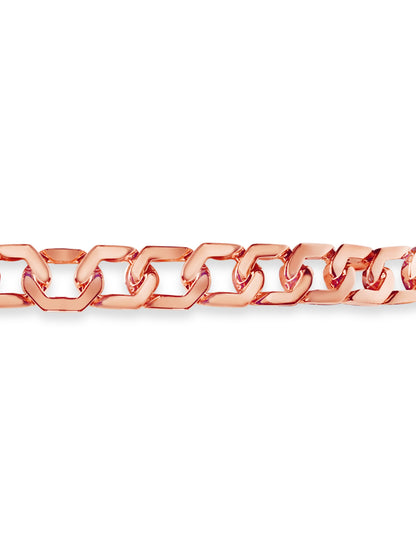 Curb Solid Gold Handmade Bracelet , 11mm, 6.5-10 Inch