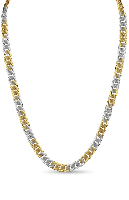 Curb Solid Gold Handmade Necklace , 10mm, 16-30 Inch