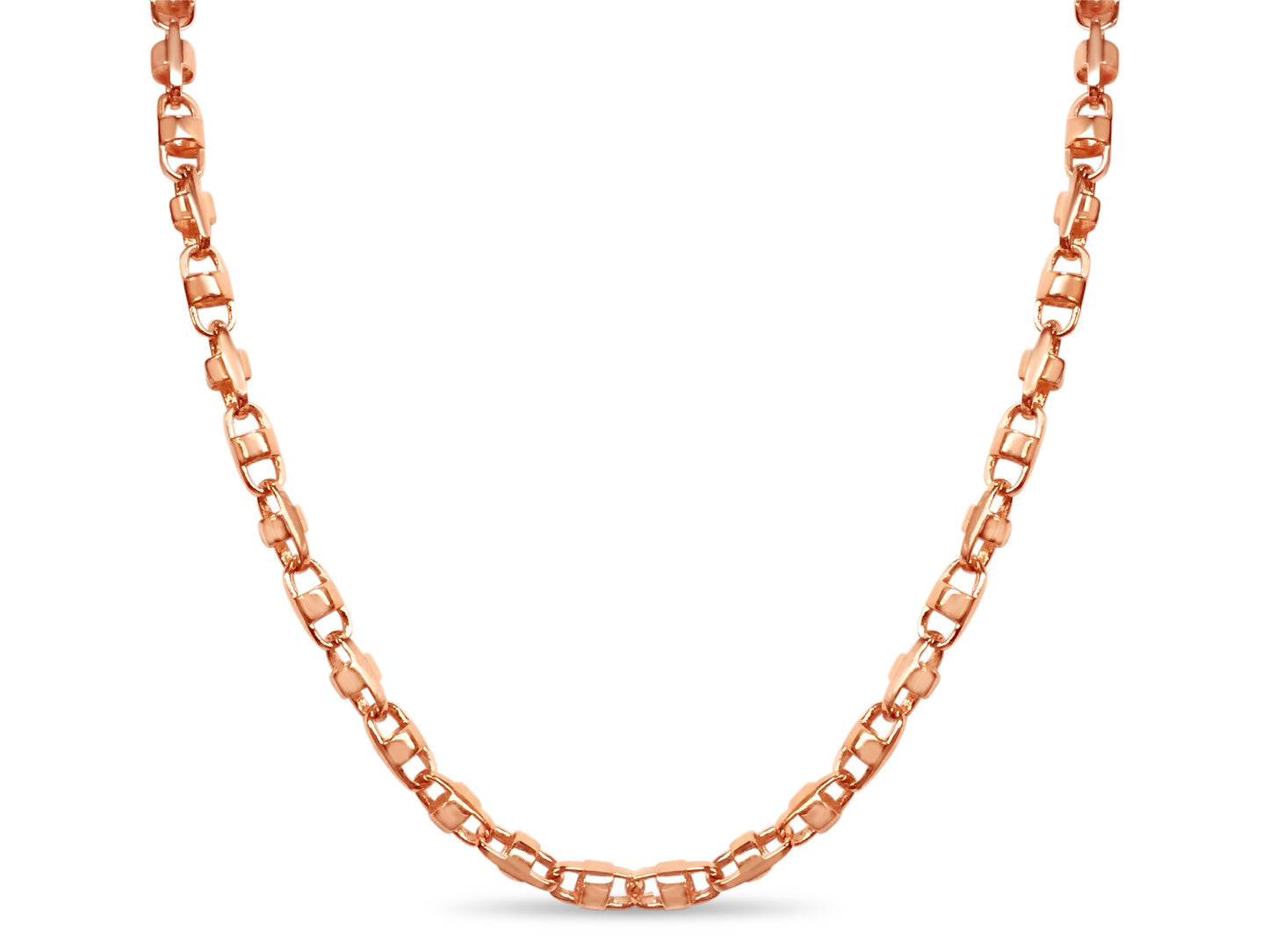 Anchor Mariner Solid Gold Handmade Necklace , 7mm, 16-30 Inch