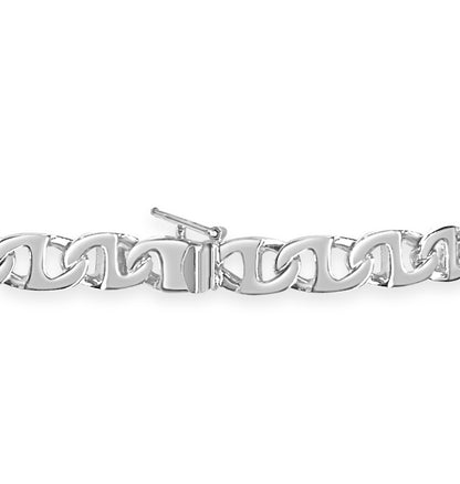 Mariner Solid Gold Handmade Bracelet , 7mm, 6.5-10 Inch