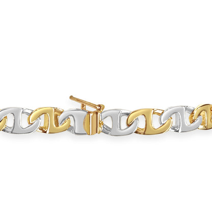 Mariner Solid Gold Handmade Bracelet , 7mm, 6.5-10 Inch