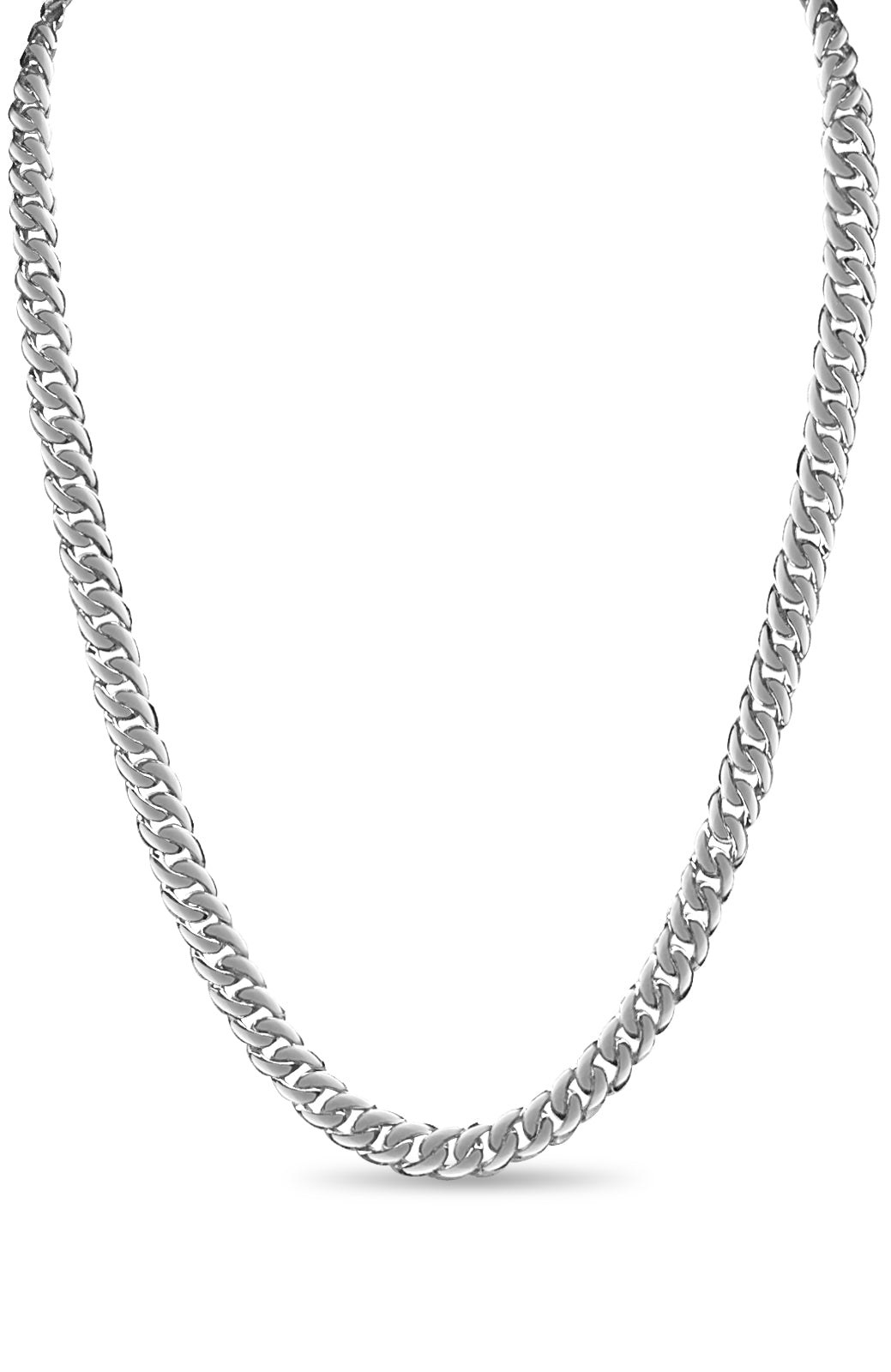 Curb Solid Gold Handmade Necklace , 10mm, 16-30 Inch