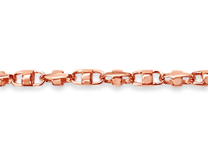 Anchor Mariner Solid Gold Handmade Bracelet , 7mm, 6.5-10 Inch