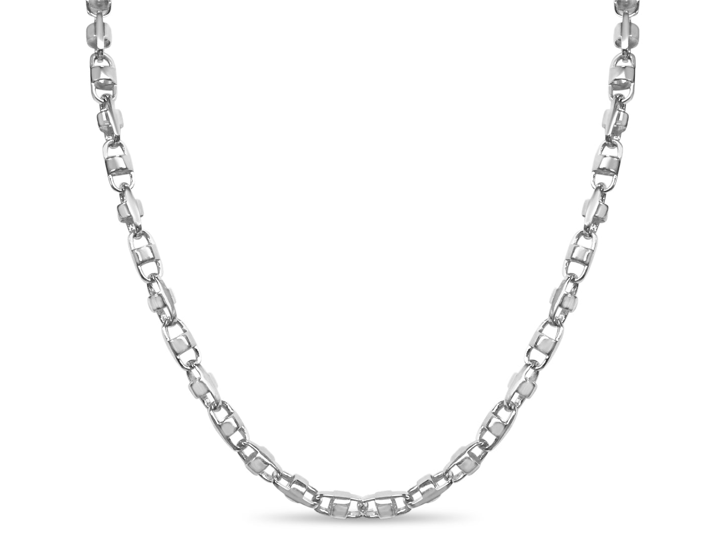 Anchor Mariner Solid Gold Handmade Necklace , 7mm, 16-30 Inch