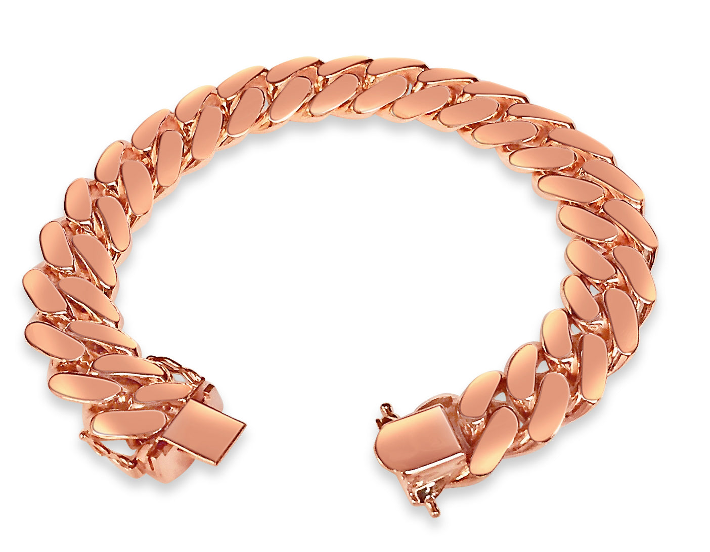 Miami Cuban Solid Gold Handmade Bracelet , 14mm, 6.5-10 Inch