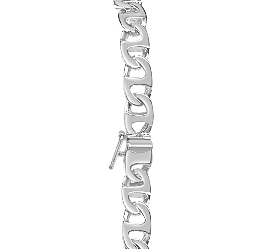 Mariner Solid Gold Handmade Bracelet , 7mm, 6.5-10 Inch