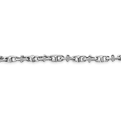 Anchor Mariner Solid Gold Handmade Bracelet , 3mm, 6.5-10 Inch
