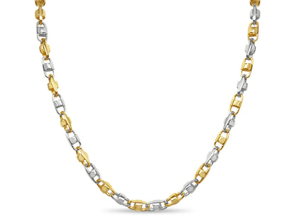 Anchor Mariner Solid Gold Handmade Necklace , 7mm, 16-30 Inch