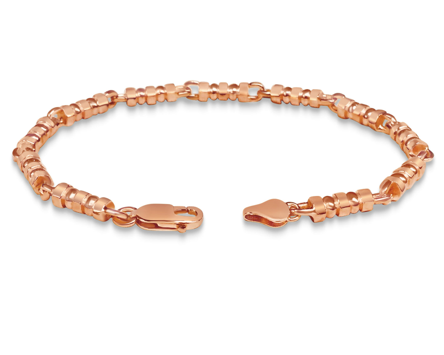 Bead Solid Gold Handmade Bracelet , 5mm, 6.5-10 Inch