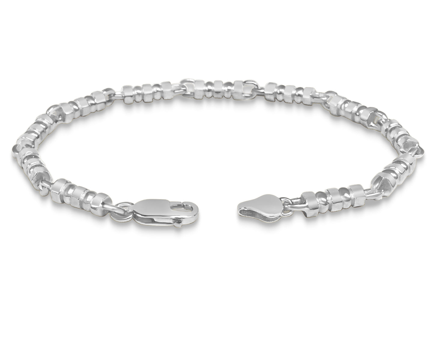 Bead Solid Gold Handmade Bracelet , 5mm, 6.5-10 Inch