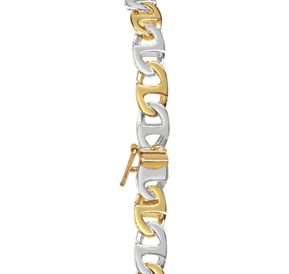 Mariner Solid Gold Handmade Bracelet , 7mm, 6.5-10 Inch