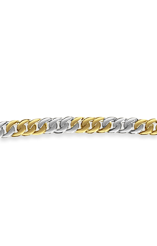 Curb Solid Gold Handmade Bracelet , 10mm, 6.5-10 Inch