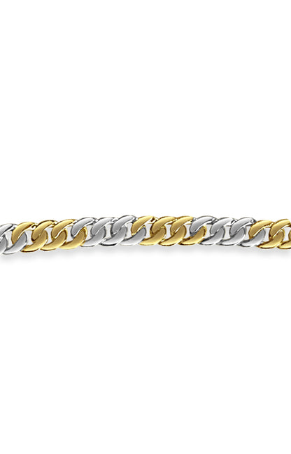 Curb Solid Gold Handmade Bracelet , 10mm, 6.5-10 Inch