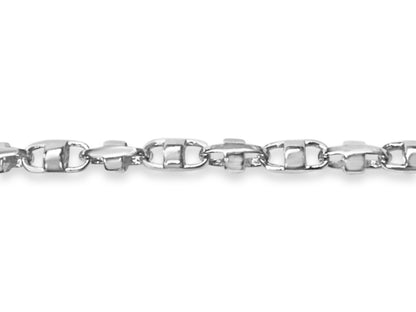 Anchor Mariner Solid Gold Handmade Bracelet , 7mm, 6.5-10 Inch