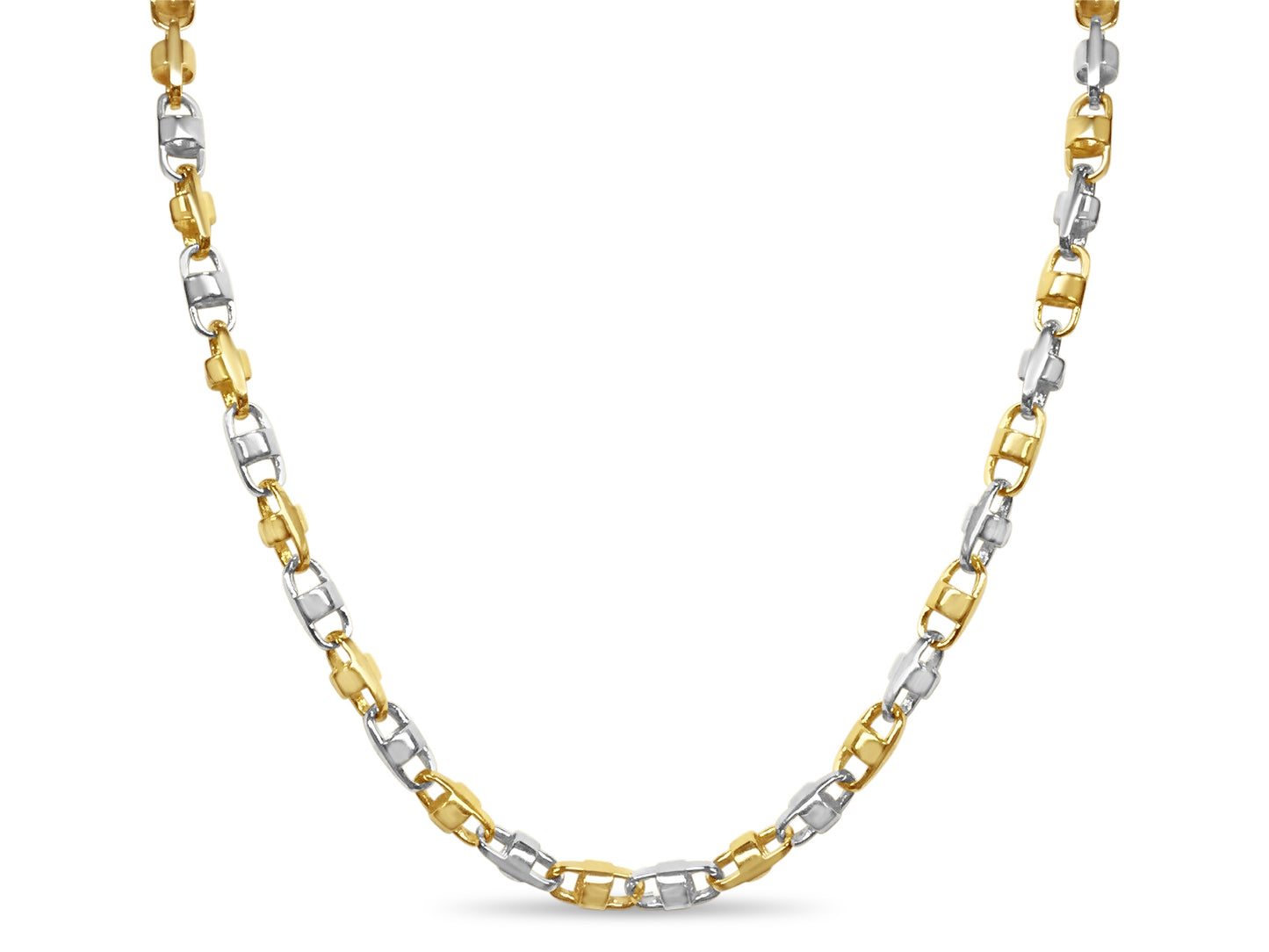 Anchor Mariner Solid Gold Handmade Necklace , 7mm, 16-30 Inch