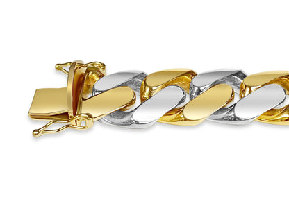 Miami Cuban Solid Gold Handmade Bracelet , 16mm, 6.5-10 Inch