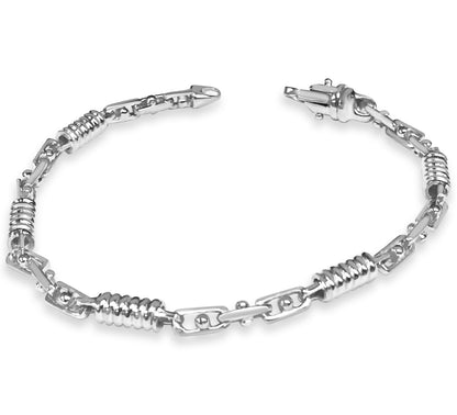 Spiral Tube Solid Gold Handmade Bracelet , 5mm, 6.5-10 Inch