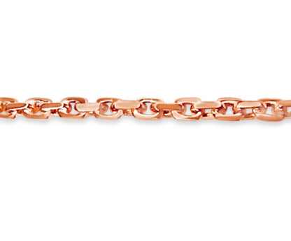 Fancy Rolo Solid Gold Handmade Bracelet , 6mm, 6.5-10 Inch