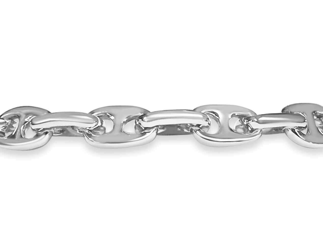 Anchor Mariner Solid Gold Handmade Bracelet , 9mm, 6.5-10 Inch