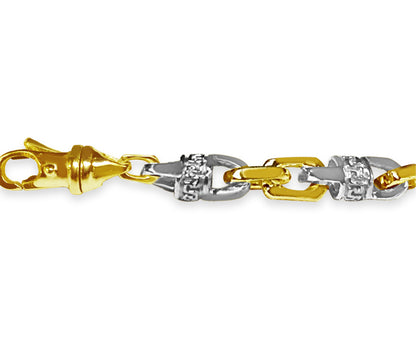 Fancy Greek Solid Gold Handmade Bracelet , 5mm, 6.5-10 Inch