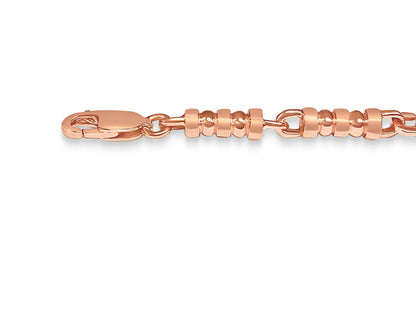 Bead Solid Gold Handmade Bracelet , 5mm, 6.5-10 Inch
