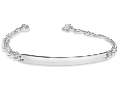 ID Figaro Solid Gold Handmade Bracelet , 5mm, 6.5-10 Inch