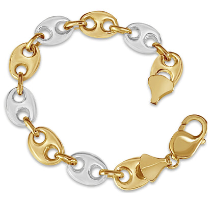 Mariner Solid Gold Handmade Bracelet , 11mm, 6.5-10 Inch