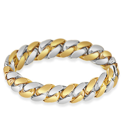 Miami Cuban Solid Gold Handmade Bracelet , 13mm, 6.5-10 Inch