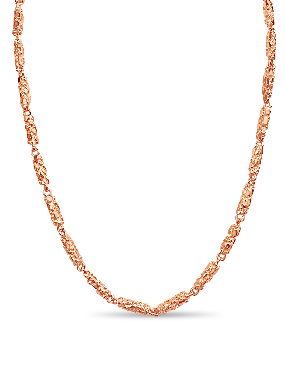 Nugget Solid Gold Handmade Necklace , 5mm, 16-30 Inch