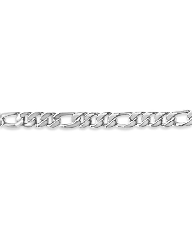 Figaro Solid Gold Handmade Bracelet , 7mm, 6.5-10 Inch