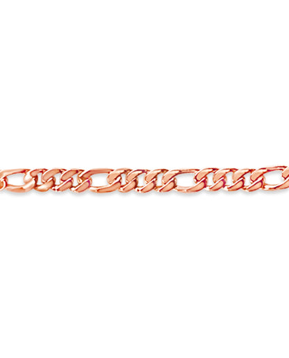 Figaro Solid Gold Handmade Bracelet , 7mm, 6.5-10 Inch