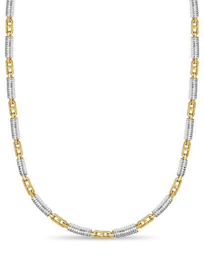 Spiral Tube Solid Gold Handmade Necklace , 8mm, 16-30 Inch