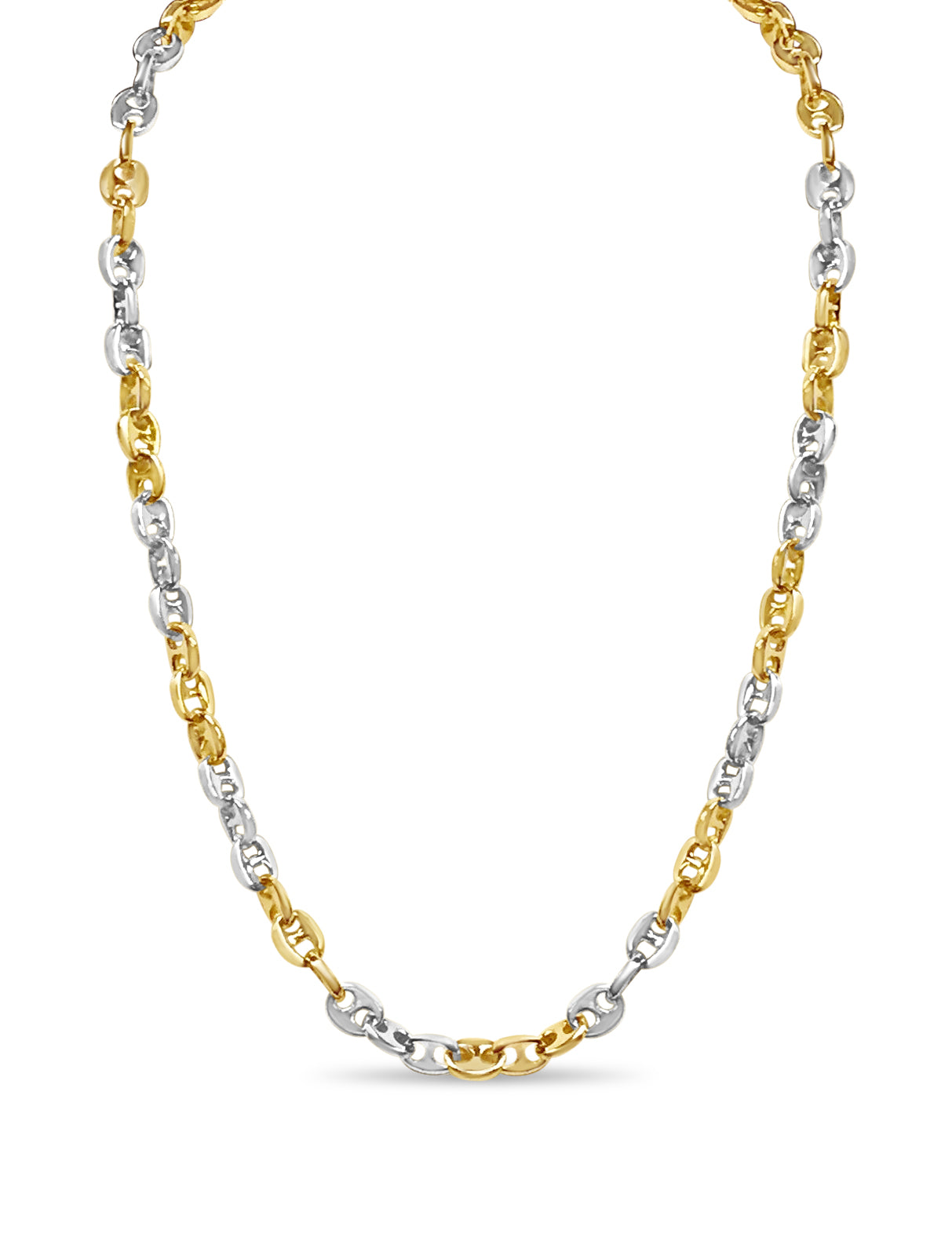 Anchor Mariner Solid Gold Handmade Necklace , 9mm, 16-30 Inch