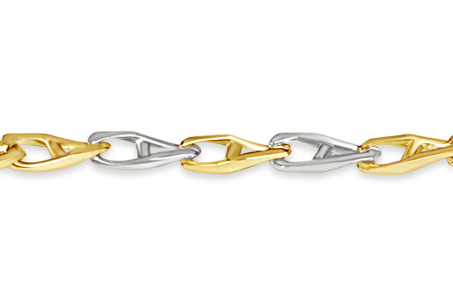 Anchor Mariner Solid Gold Handmade Bracelet , 4mm, 6.5-10 Inch