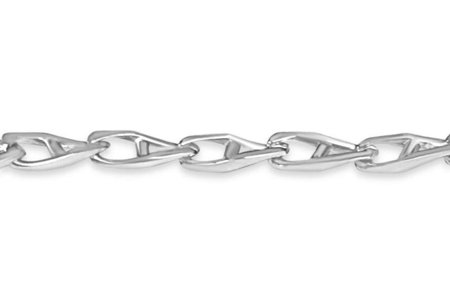 Anchor Mariner Solid Gold Handmade Bracelet , 4mm, 6.5-10 Inch