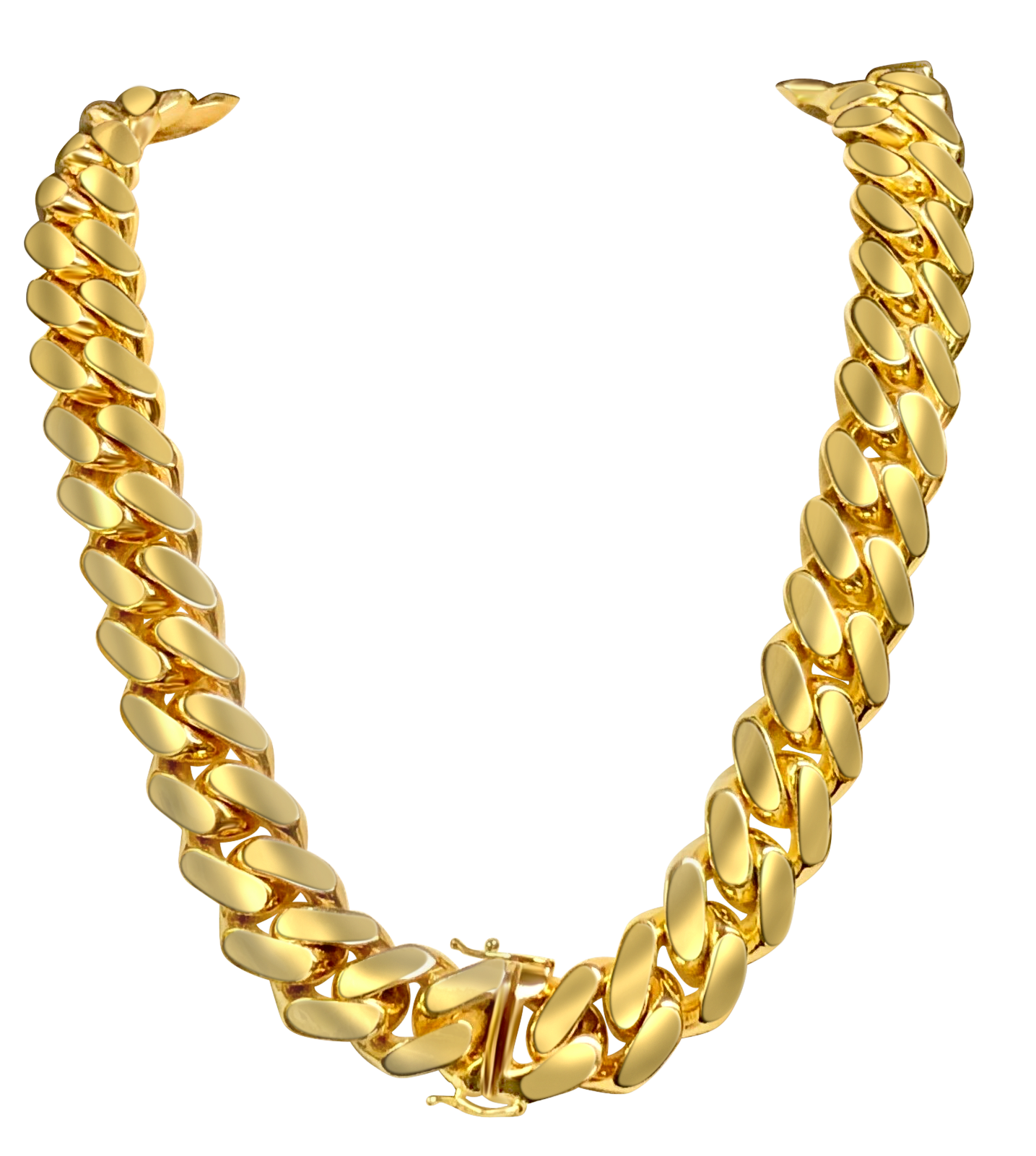 Miami Cuban Solid Gold Handmade Necklace , 18mm, 16-30 Inch