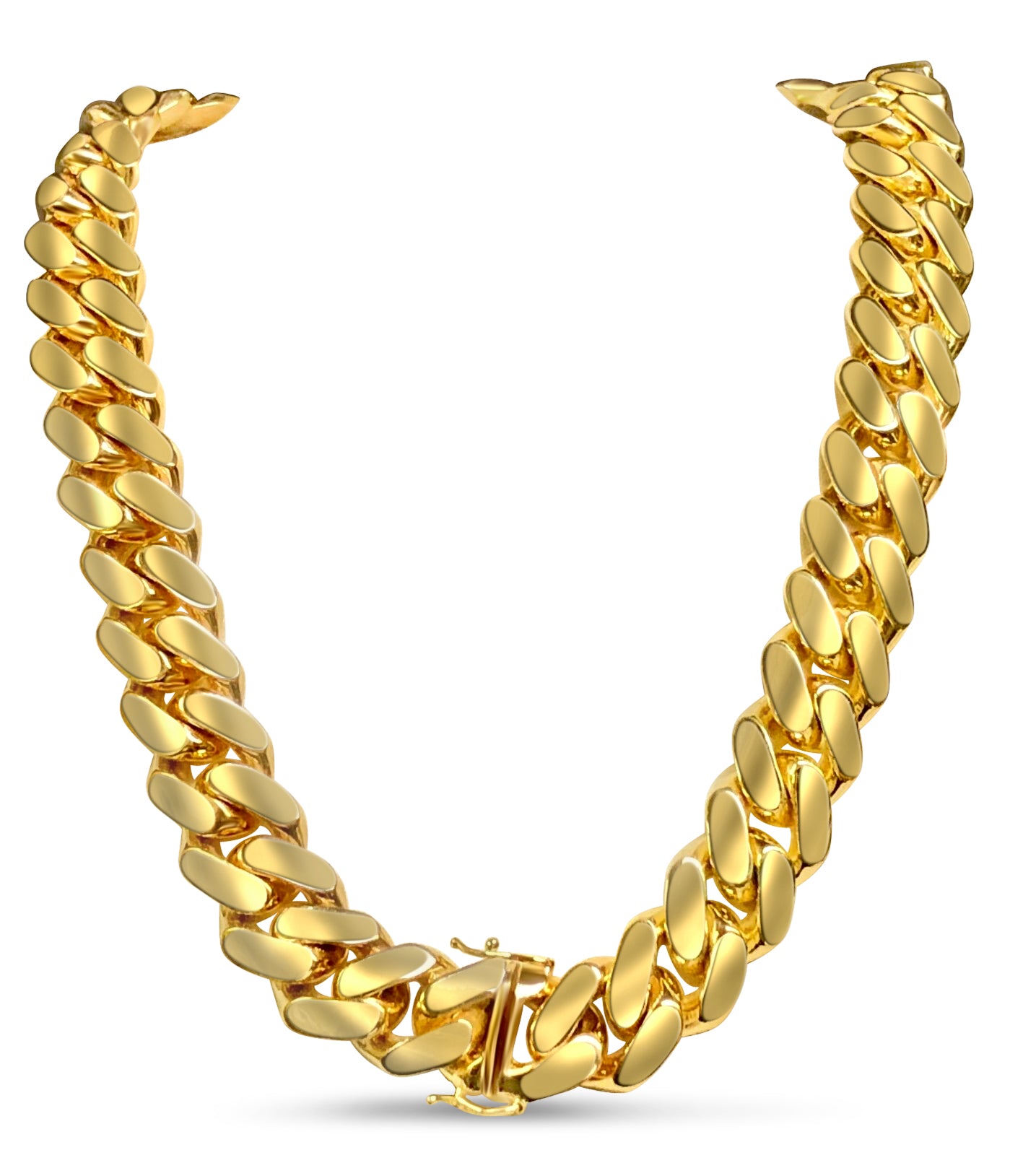 Miami Cuban Solid Gold Handmade Necklace , 18mm, 16-30 Inch