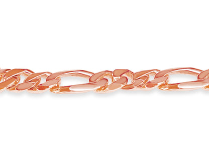 Figaro Solid Gold Handmade Bracelet , 12mm, 6.5-10 Inch