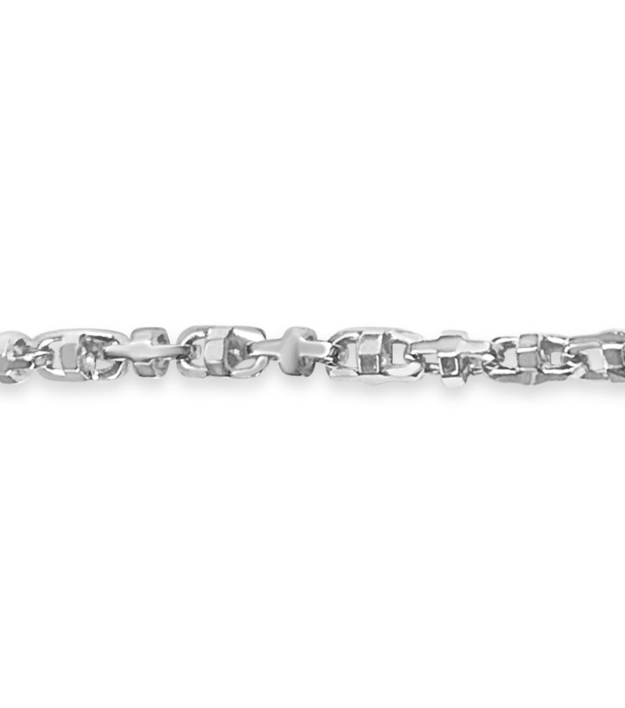 Fancy Rolo Solid Gold Handmade Bracelet , 6mm, 6.5-10 Inch