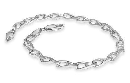Anchor Mariner Solid Gold Handmade Bracelet , 4mm, 6.5-10 Inch