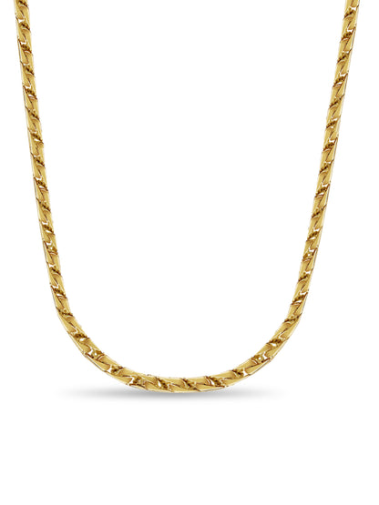 Curb Solid Gold Handmade Necklace , 7mm, 16-30 Inch