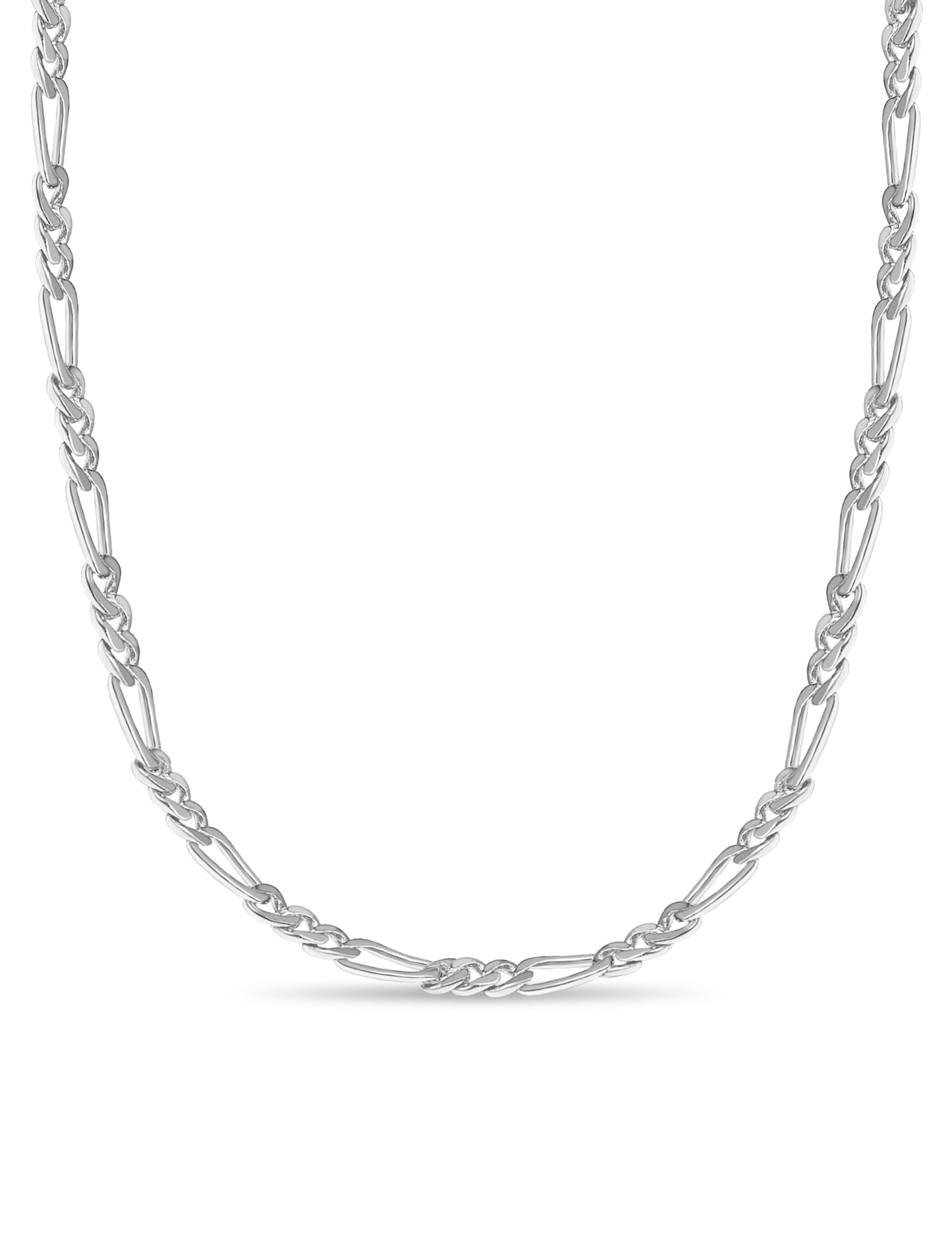 Figaro Solid Gold Handmade Necklace , 7mm, 16-30 Inch