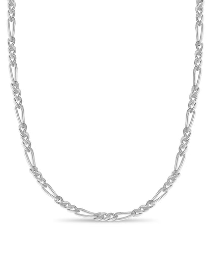 Figaro Solid Gold Handmade Necklace , 7mm, 16-30 Inch